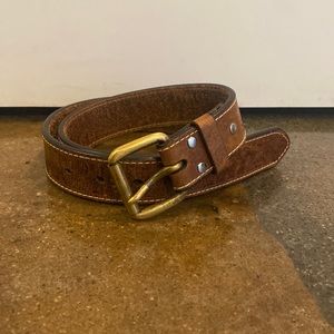 Leather stamped belt